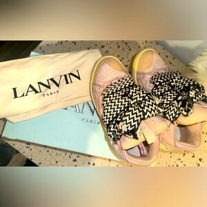 Women’s Lanvin Leather Curb Sneakers - used